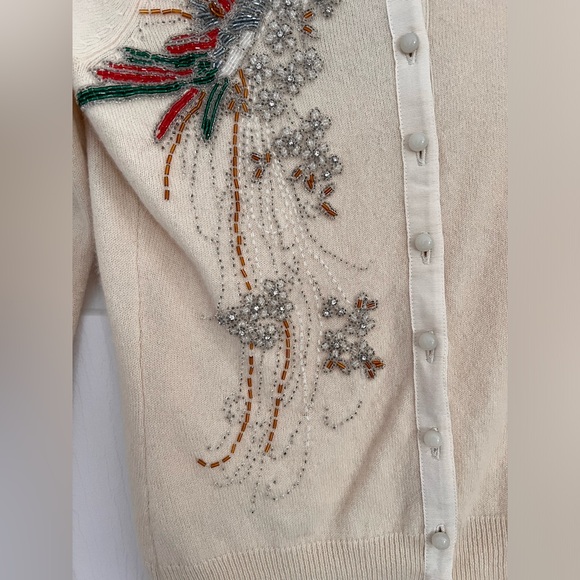 Vintage L.A.M.B. Gwen Stefanie Cashmere and beaded cardigan xs - Picture 3 of 8